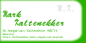 mark kaltenekker business card